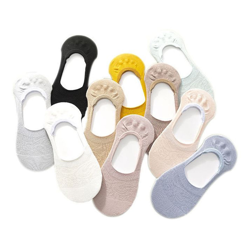 Egységes színű női csónak zokni sekély üreges zoknival Egységes színű női csónak zokni sekély üreges zoknival